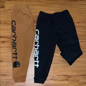 Carhartt Black and Brown Joggers with Elastic Cuffs